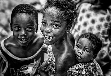 Children at a market in Accra - Ghana