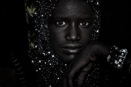 Girl at the gerewol festival-I - Niger