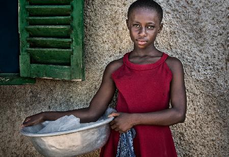 Girl in the streets of Accra - Ghana