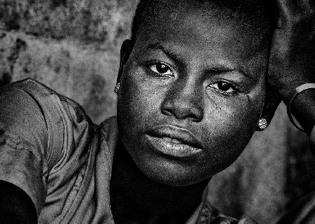 Girl at school in Ghana