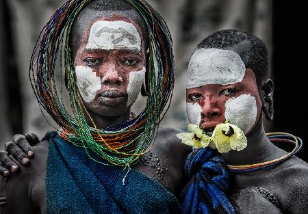 Surmi tribe girls.