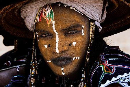 Peul man at a gerewol festival.