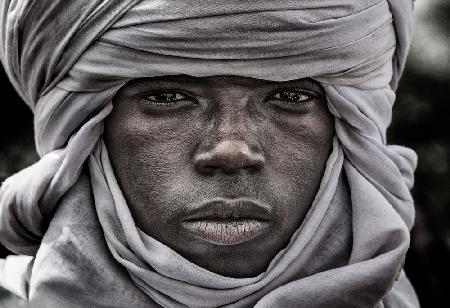 Peul man at the gerewol festival - Niger