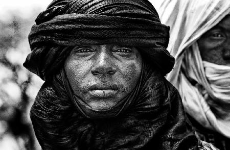 Peul man at the gerewol festival-II-Niger