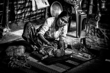 Rohingya refugee home - Bangladesh