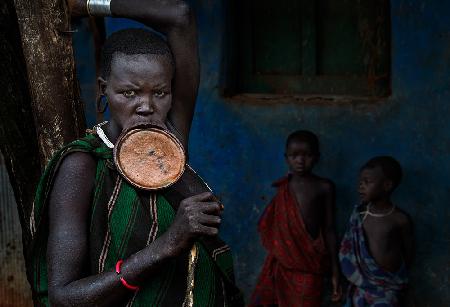 Surma tribe woman-I - Ethiopia