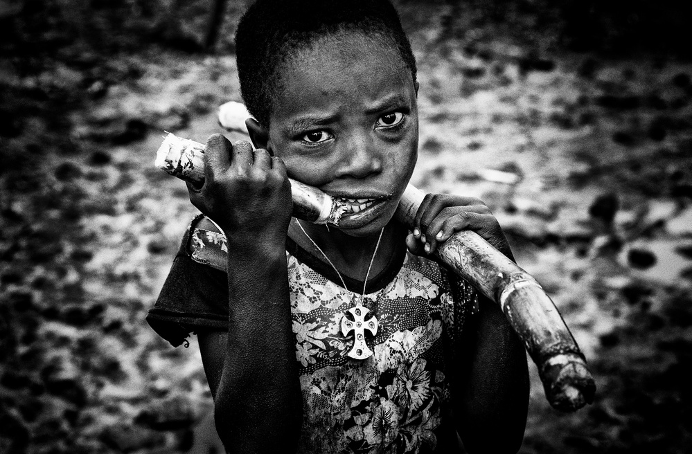 Eating sugar cane. von Joxe Inazio Kuesta Garmendia