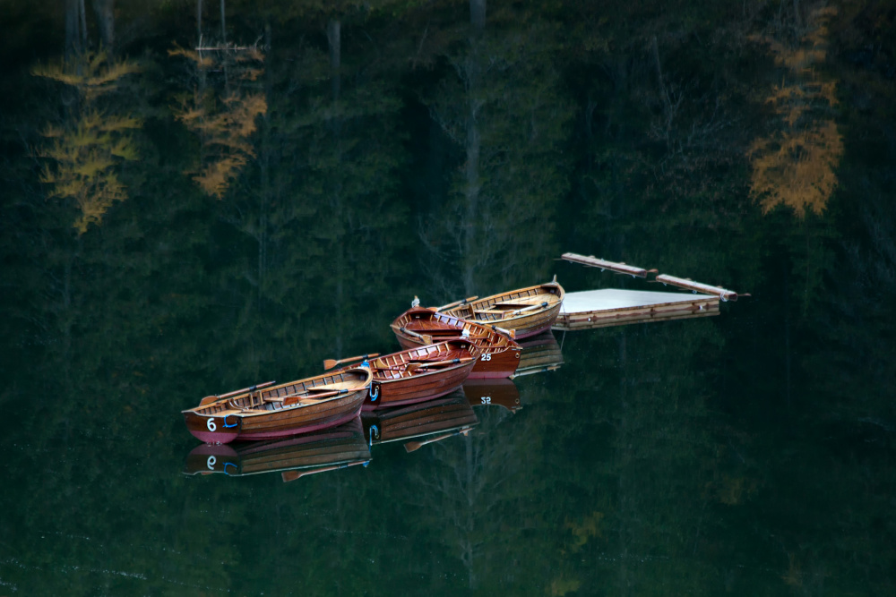 Reflection IV - Pragser Wildsee von Jrmgard Sonderer