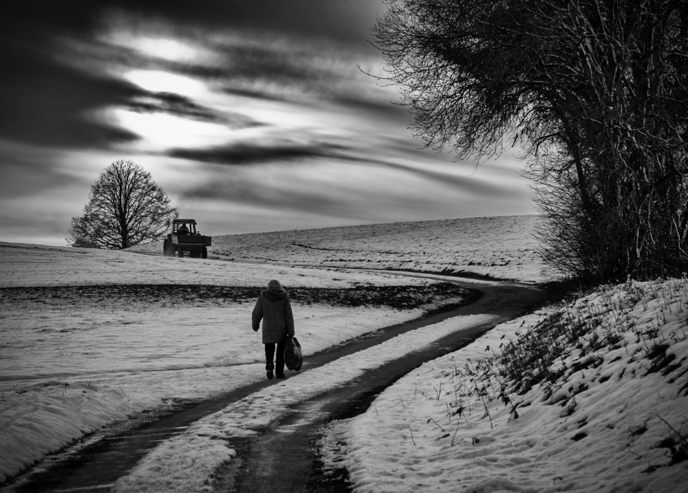 rural winter scene von Jürgen Hartlieb