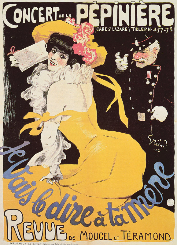 Poster for the Concert de la Pepiniere von Jules Alexandre Grün