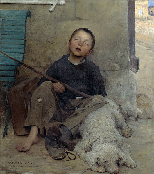 Le colporteur endormi von Jules Bastien-Lepage