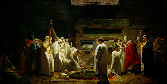 The Martyrs in the Catacombs von Jules Eugene Lenepveu