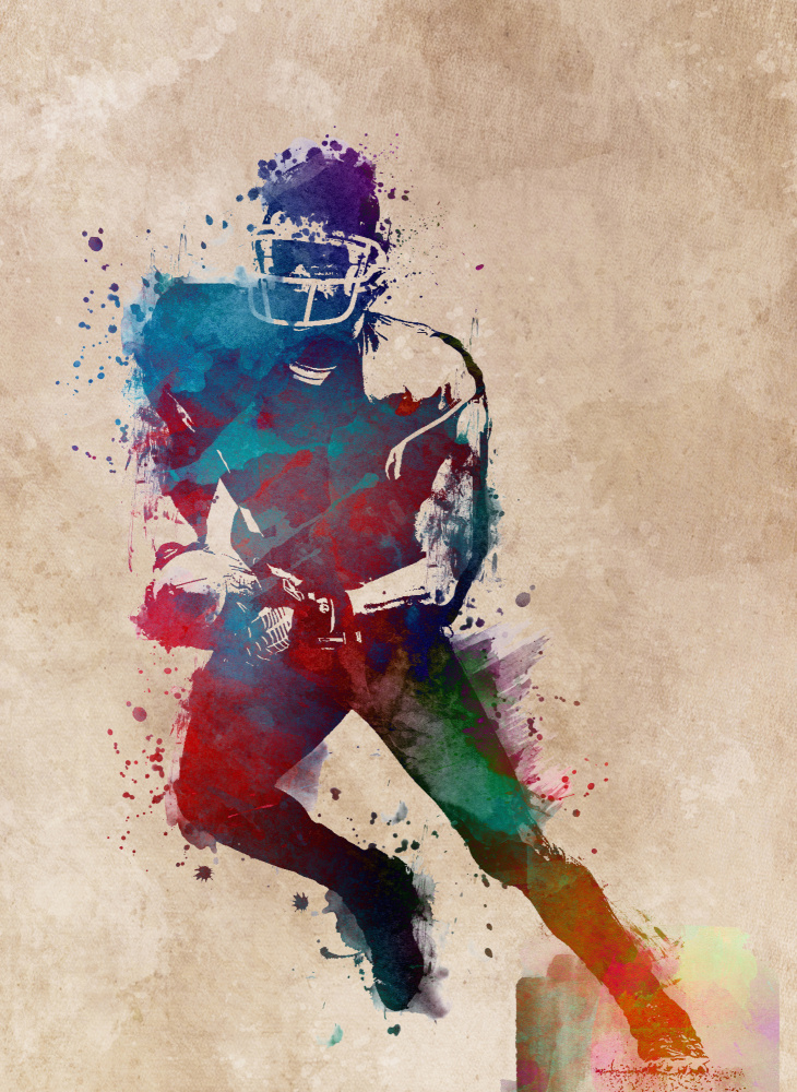 American Football Player Sport Art 1 von Justyna Jaszke