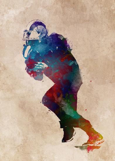 American Football Player Sport Art 11