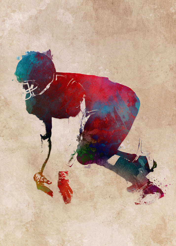 American Football Player Sport Art 12 von Justyna Jaszke