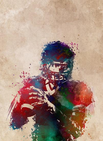 American Football Player Sport Art 4