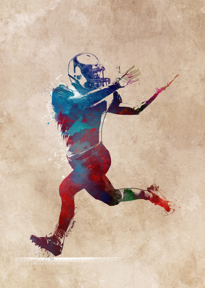 American Football Player Sport Art 8 von Justyna Jaszke