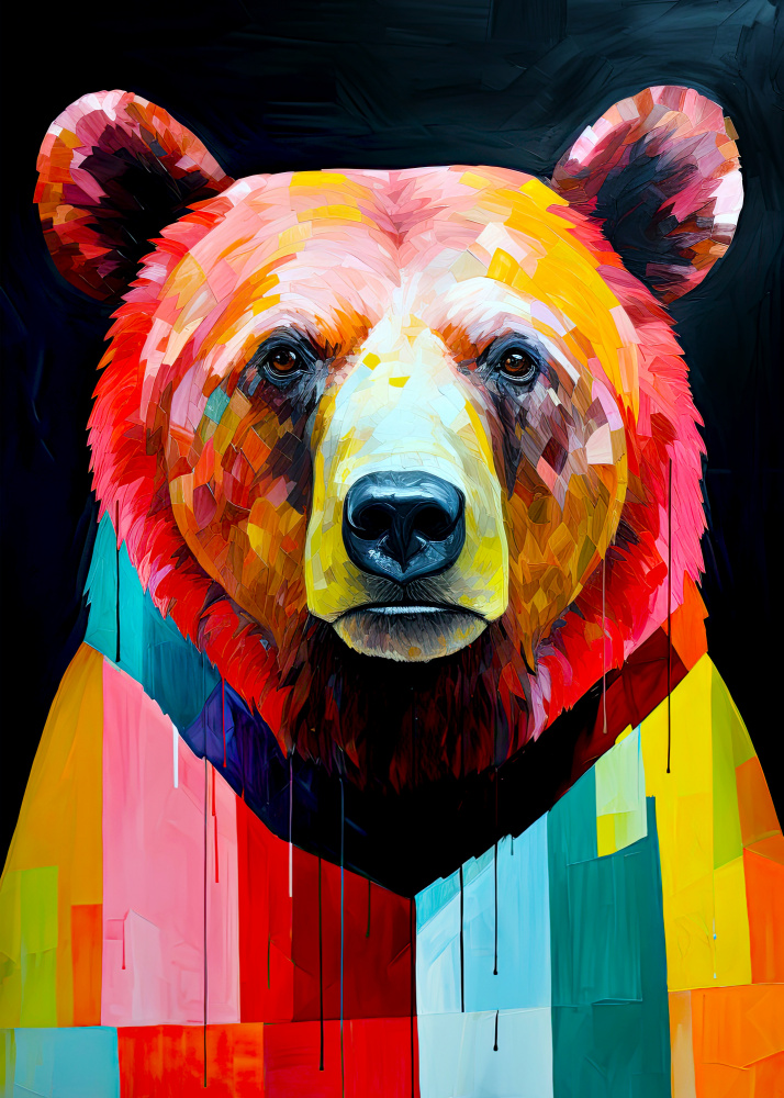 Bear animal art #bear von Justyna Jaszke