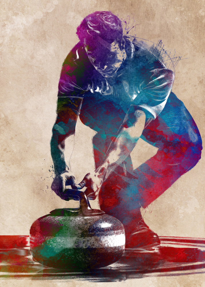 Curling sport art von Justyna Jaszke