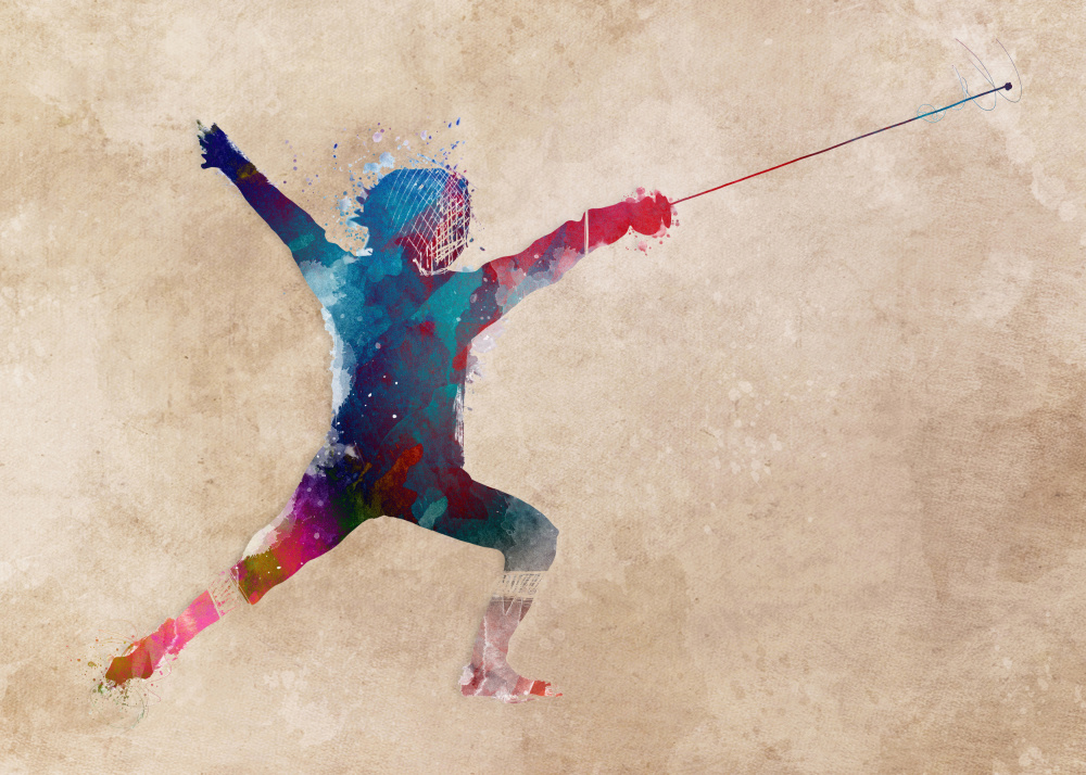 Fencing Sport Art 3 von Justyna Jaszke