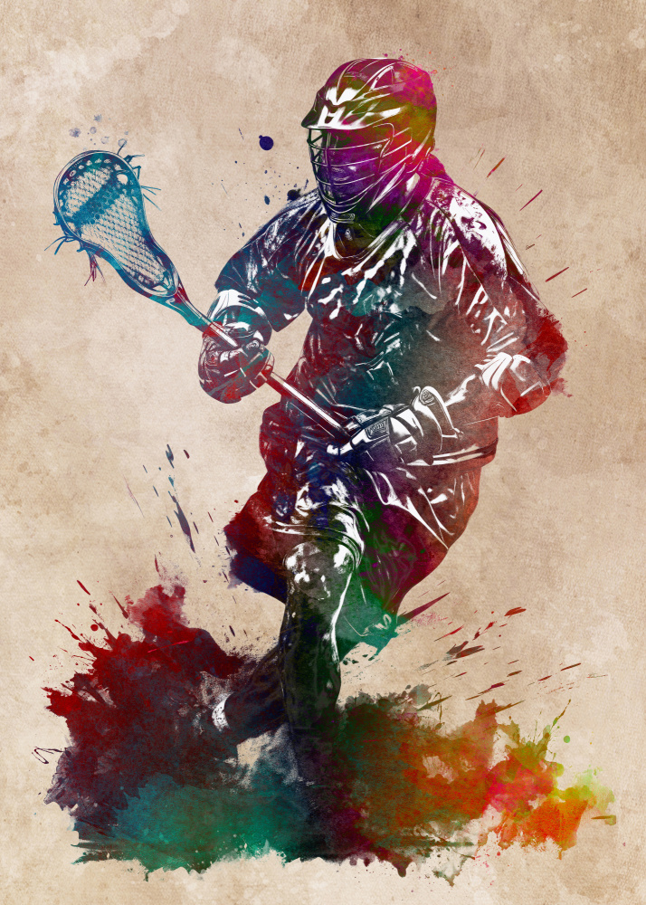 Lacrosse sport art 1 von Justyna Jaszke