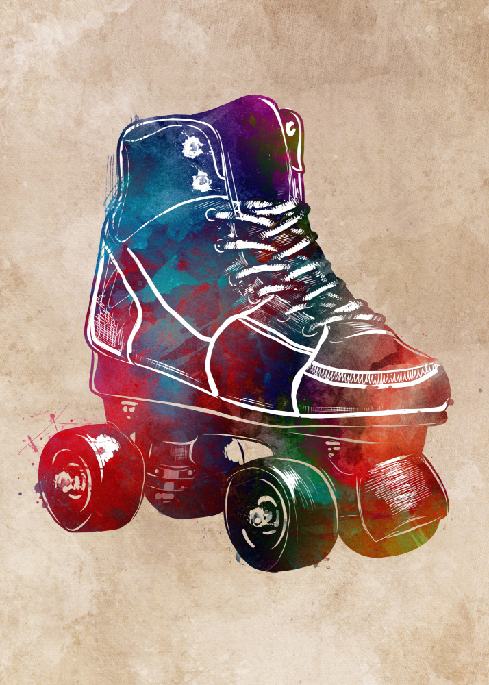 Roller skates sport art von Justyna Jaszke