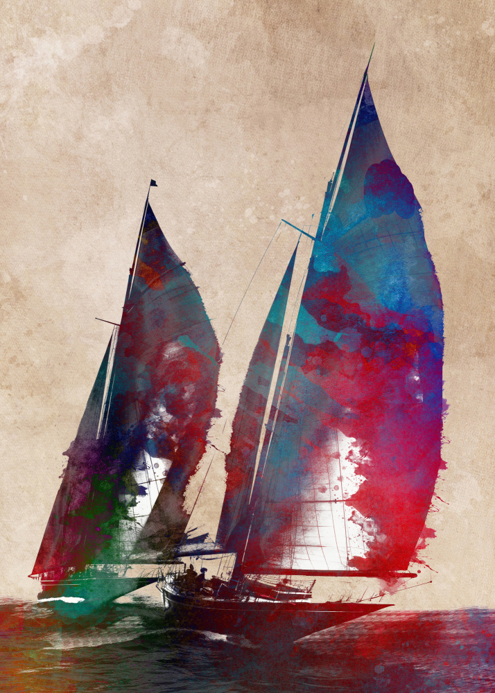 Sailing sport art von Justyna Jaszke