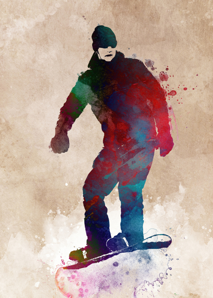 Snowboard Sport Art 3 von Justyna Jaszke