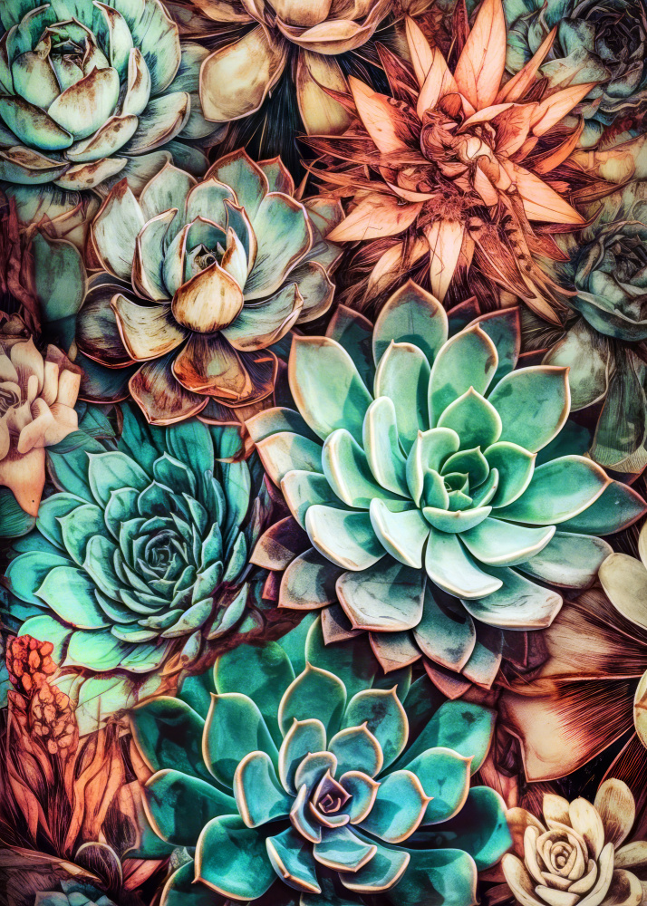 Succulents and cactus 3 von Justyna Jaszke