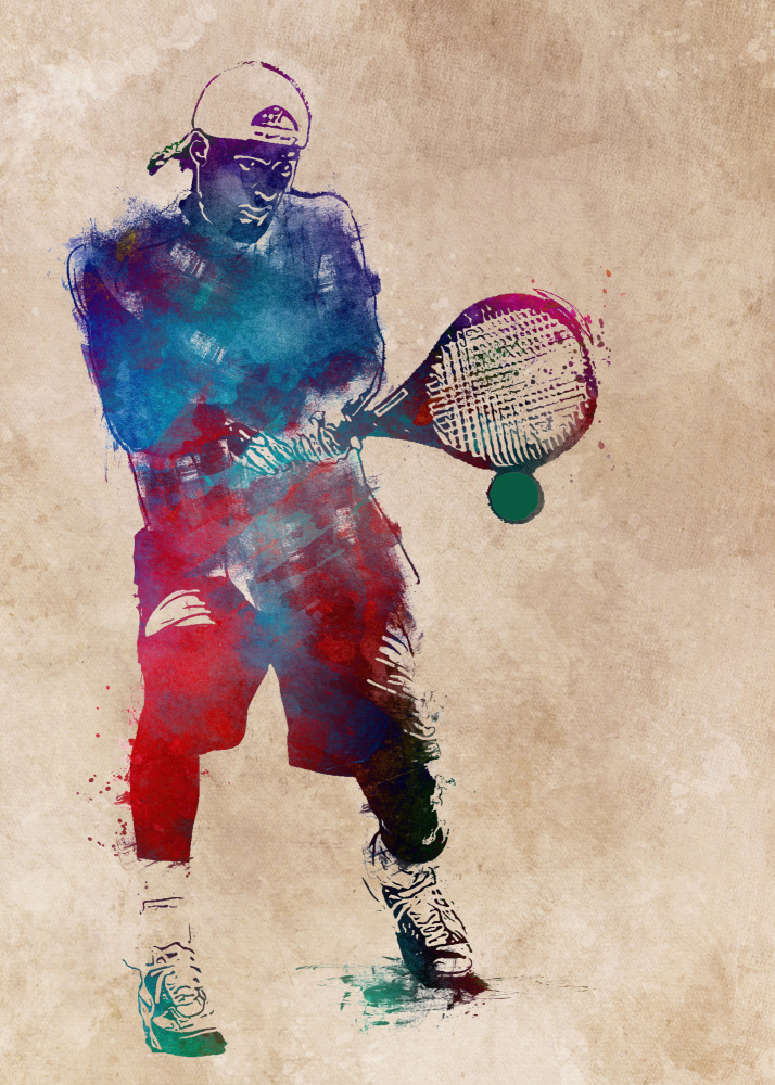 Tennis player sport art von Justyna Jaszke