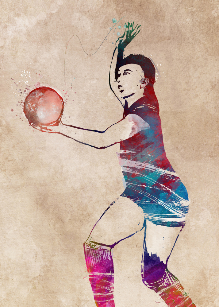 Volleyball sport art von Justyna Jaszke