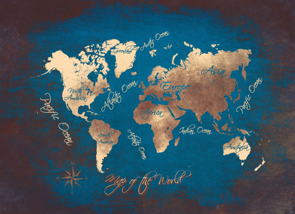 World map 15 von Justyna Jaszke