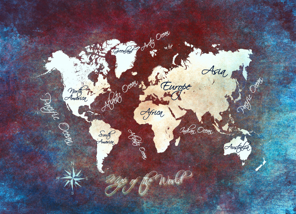 World map 16 von Justyna Jaszke