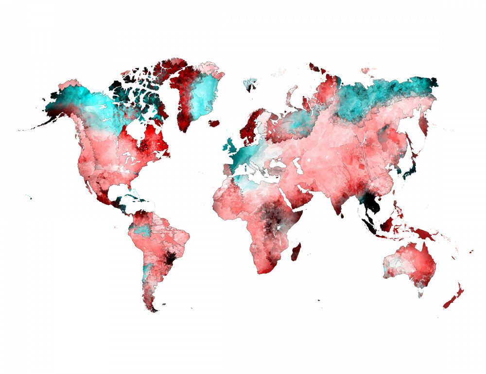 World map 24 von Justyna Jaszke