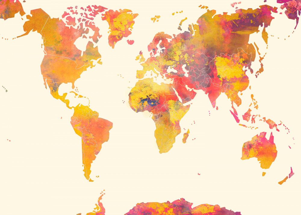 World map 26 von Justyna Jaszke