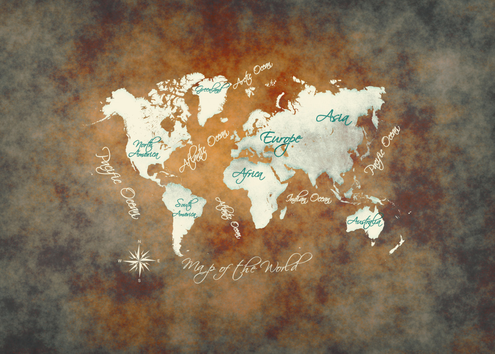 World map 36 von Justyna Jaszke