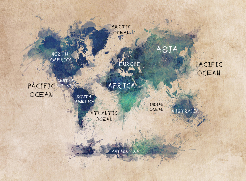 World map 37 von Justyna Jaszke