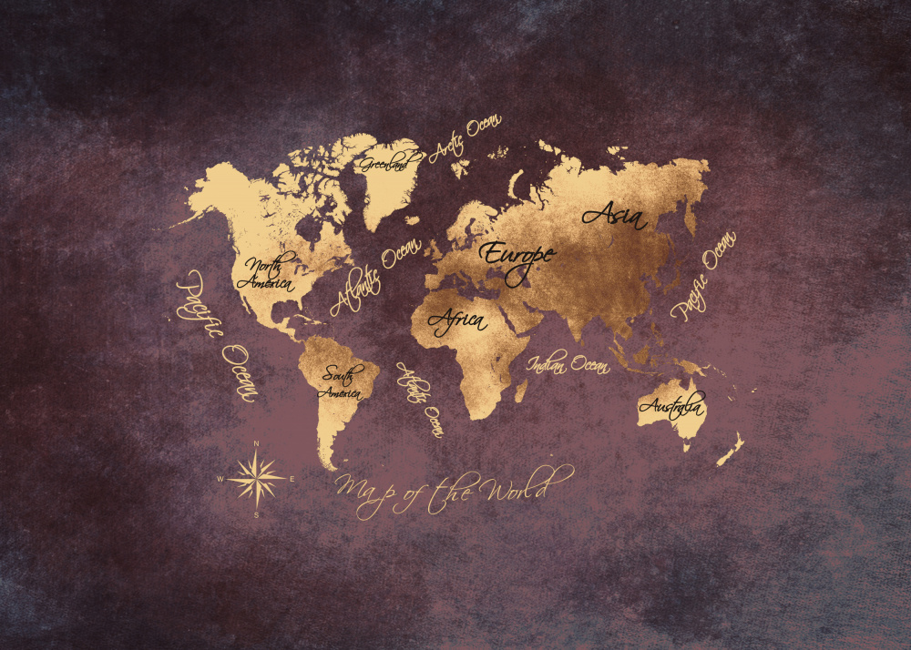 World map 39 von Justyna Jaszke