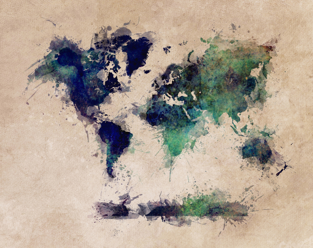 World map 40 von Justyna Jaszke