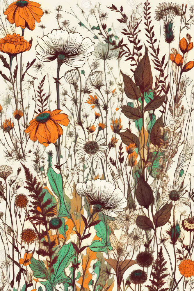 Meadow flowers 3 von Justyna Jaszke