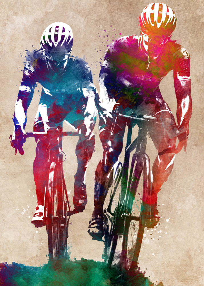 Two cyclers sport art von Justyna Jaszke