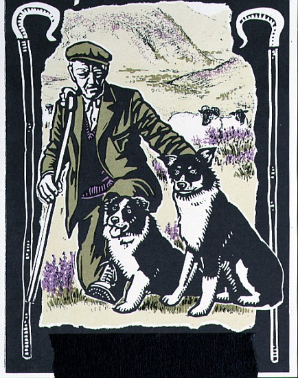 Shepherd Laddie o'' the Hills, 1997 (linocut on paper)  von Karen  Cater