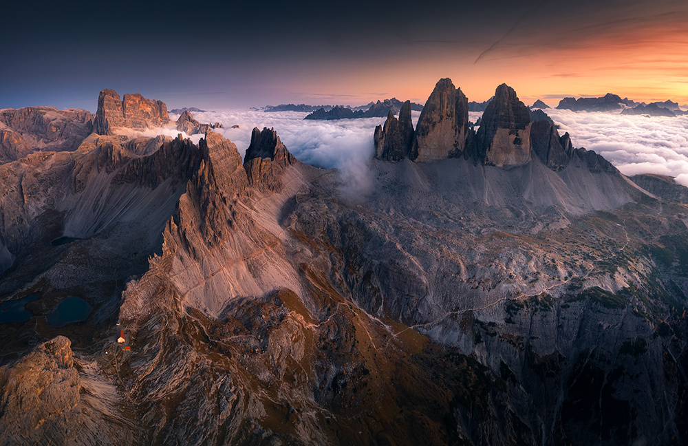 Tre Cime di Lavaredo von Karol Nienartowicz