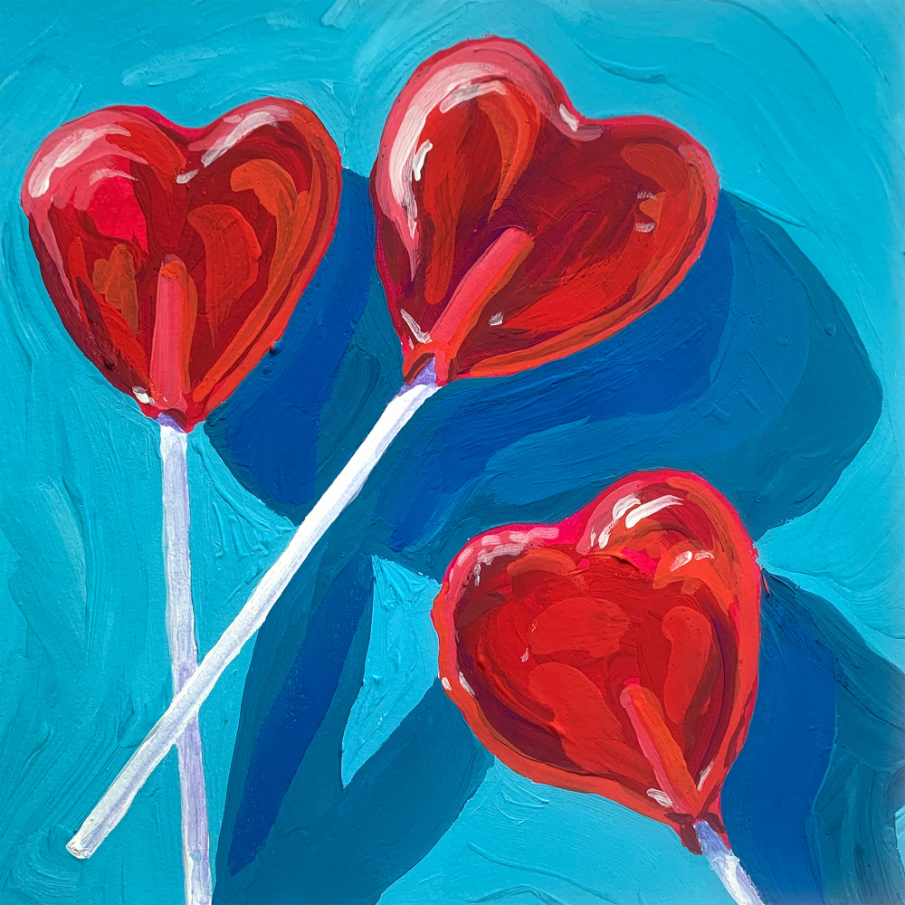 Heart Lollipops von Key and Sea Creative