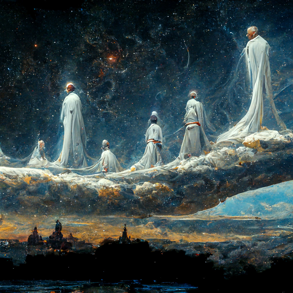 seven monks von Klaus Tesching