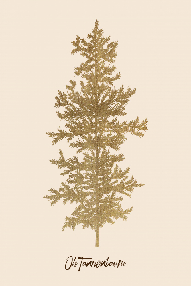 Oh Tannebaum (gold) von Kubistika