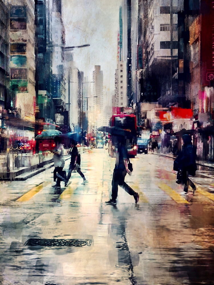 Hong Kong street scene von Lammakmak