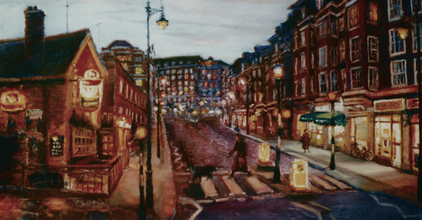 Ebury Bridge Rd. 2001 Pimlico evening street von Lee Campbell