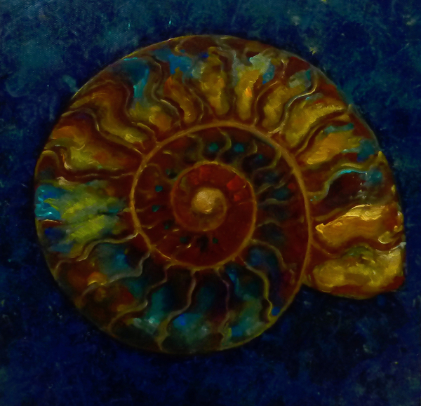 Green Gold Ammonite von Lee Campbell