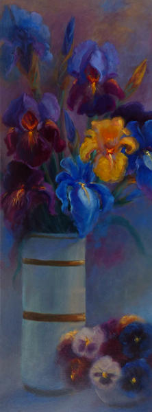 Irises and Pansies von Lee Campbell